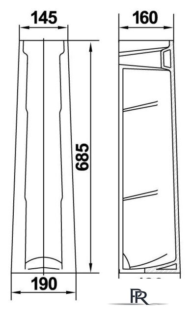 Умывальник Керамин Милан 65 (с пьедесталом) - Изображение №8 — Интернет-магазин ПроЗаказ