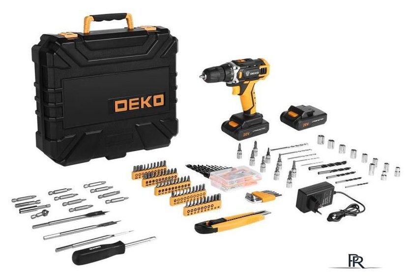 Дрель-шуруповерт Deko DKCD20FU-Li SET 193 063-4179 (с 2-мя АКБ, кейс, набор оснастки) - Изображение №2 — Интернет-магазин ПроЗаказ