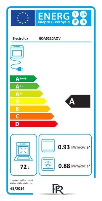 Электрический духовой шкаф Electrolux EOA5220AOV - Изображение №3 — Интернет-магазин ПроЗаказ