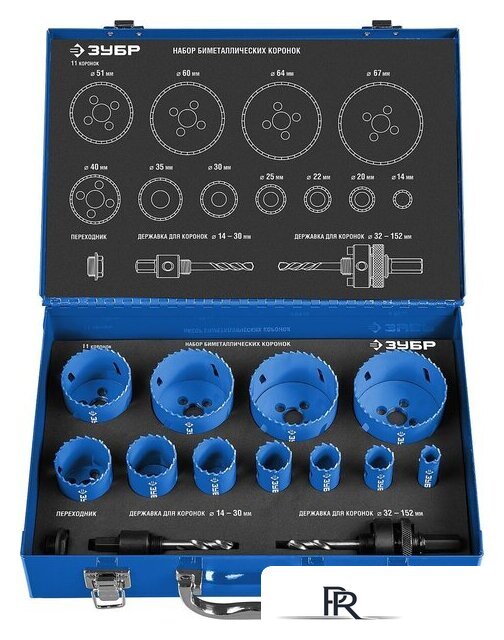 Набор коронок Зубр 29531-H11 - Изображение №1 — Интернет-магазин ПроЗаказ