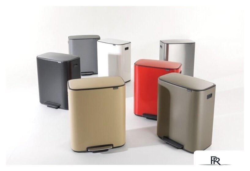Система сортировки мусора Brabantia Bo Pedal Bin 2 x 30 л (белый) - Изображение №19 — Интернет-магазин ПроЗаказ