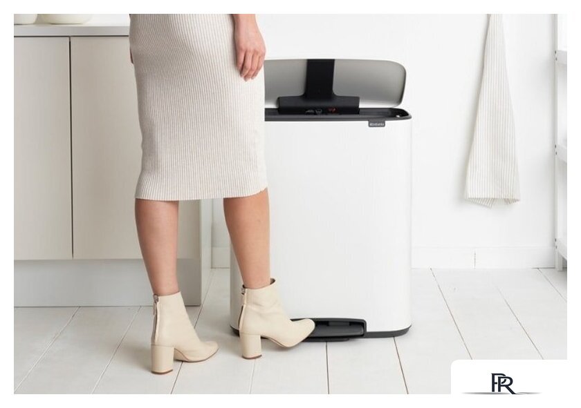 Система сортировки мусора Brabantia Bo Pedal Bin 2 x 30 л (белый) - Изображение №8 — Интернет-магазин ПроЗаказ
