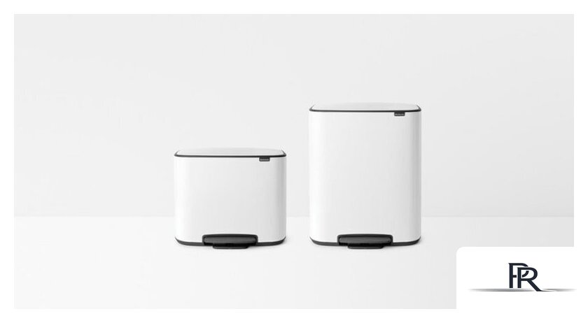 Система сортировки мусора Brabantia Bo Pedal Bin 2 x 30 л (белый) - Изображение №12 — Интернет-магазин ПроЗаказ