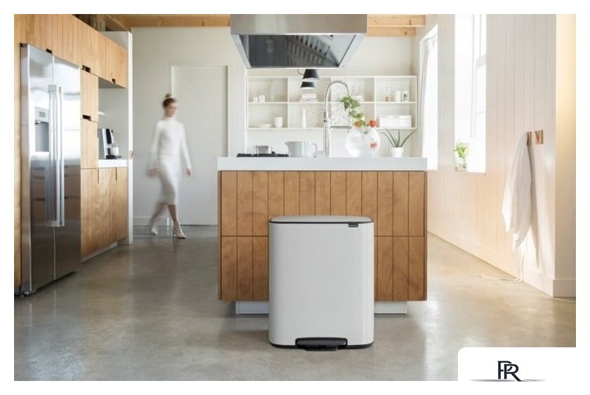 Система сортировки мусора Brabantia Bo Pedal Bin 2 x 30 л (белый) - Изображение №16 — Интернет-магазин ПроЗаказ