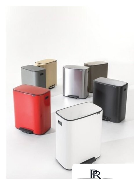 Система сортировки мусора Brabantia Bo Pedal Bin 2 x 30 л (белый) - Изображение №18 — Интернет-магазин ПроЗаказ