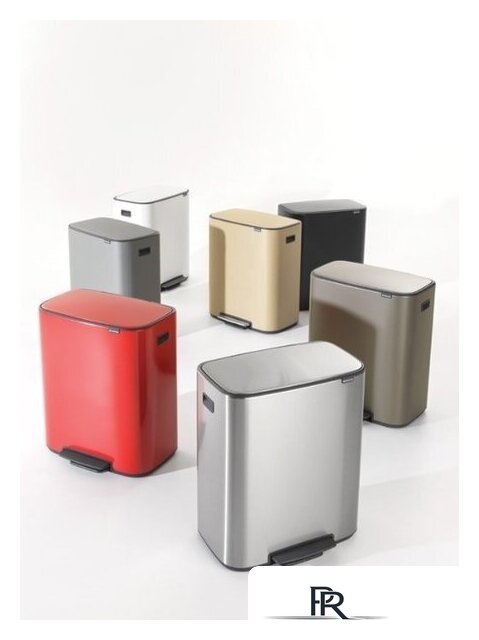 Система сортировки мусора Brabantia Bo Pedal Bin 2 x 30 л (белый) - Изображение №20 — Интернет-магазин ПроЗаказ