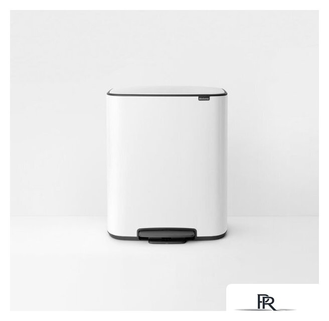 Система сортировки мусора Brabantia Bo Pedal Bin 2 x 30 л (белый) - Изображение №13 — Интернет-магазин ПроЗаказ