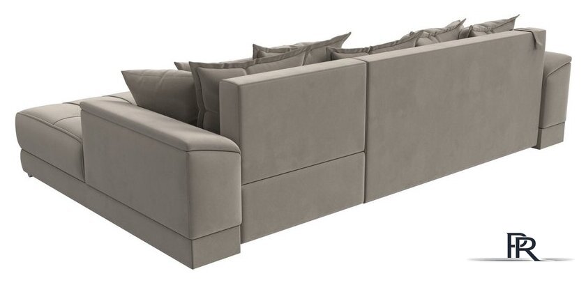 Угловой диван Лига диванов НордСтар правый 121113 (микровельвет бежевый/подушки микровельвет бежевый) - Изображение №5 — Интернет-магазин ПроЗаказ