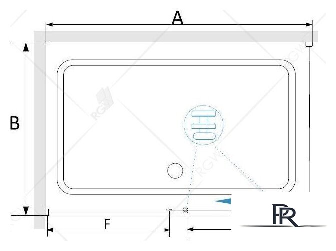 Душевой уголок RGW SV-42B (SV-12B + Z-050-2B) 32324240-014 140x100 (черный/прозрачное стекло) - Изображение №3 — Интернет-магазин ПроЗаказ
