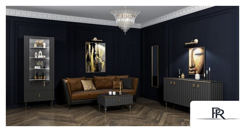 Шкаф-витрина Неман мебель Лоренсо МН-043-25 (графит) - Изображение №3 — Интернет-магазин ПроЗаказ