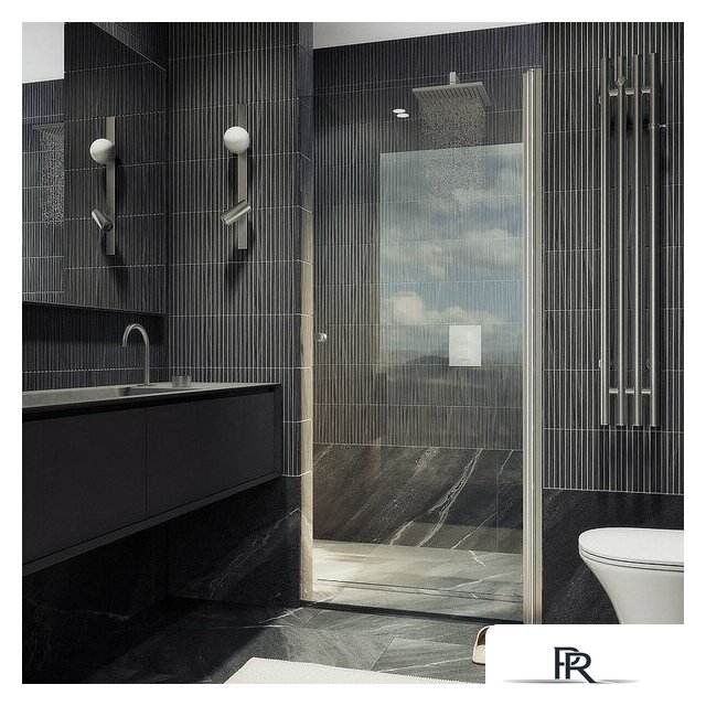 Душевая дверь MaybahGlass 198x60 MGD-797-5 (прозрачное стекло/хром матовый) - Изображение №4 — Интернет-магазин ПроЗаказ