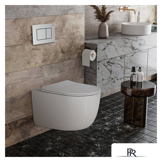 Унитаз подвесной Roxen Vortex в комплекте с инсталляцией StounFix Dual Fresh 6 в 1 968489 (кнопка: сатин) - Изображение №2 — Интернет-магазин ПроЗаказ