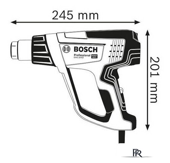 Промышленный фен Bosch GHG 20-63 Professional 06012A6201 - Изображение №3 — Интернет-магазин ПроЗаказ