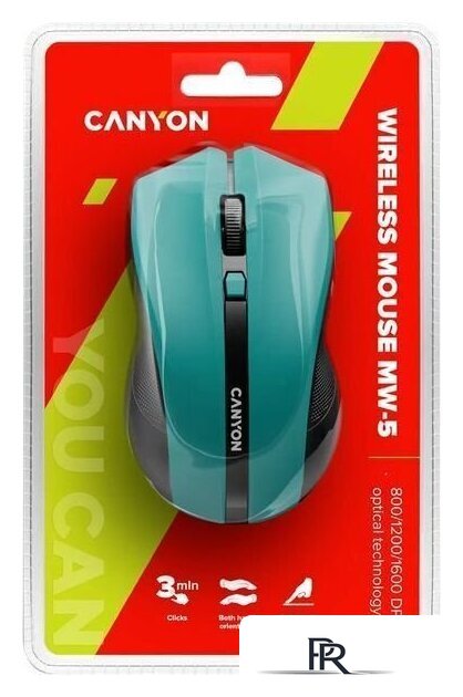 Мышь Canyon MW-5 (темно-бирюзовый) - Изображение №4 — Интернет-магазин ПроЗаказ