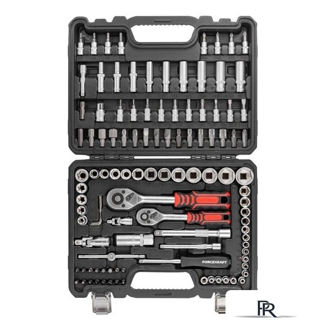 Набор трещотка с головками и битами ForceKraft FK-41082-5DS (108 предметов) - Изображение №2 — Интернет-магазин ПроЗаказ