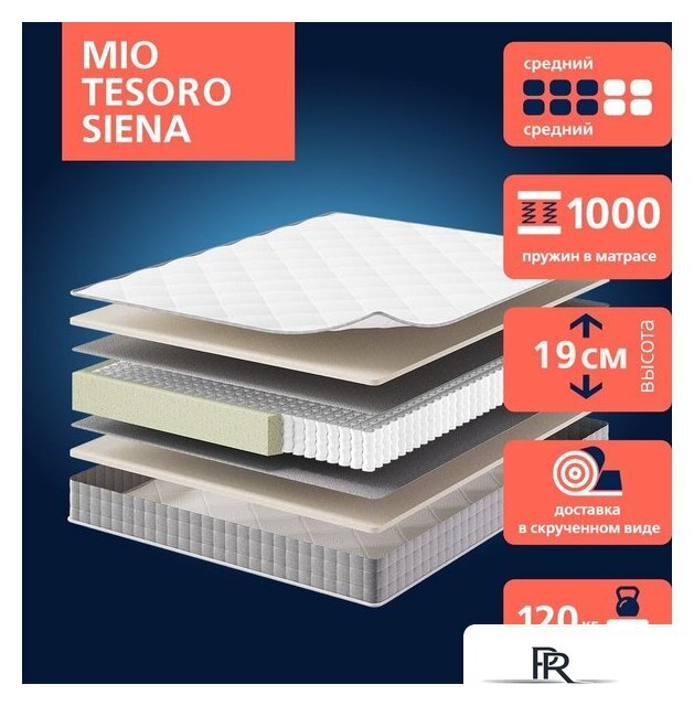 Матрас Mio Tesoro Siena 160x200 (джерси трикотаж) - Изображение №1 — Интернет-магазин ПроЗаказ