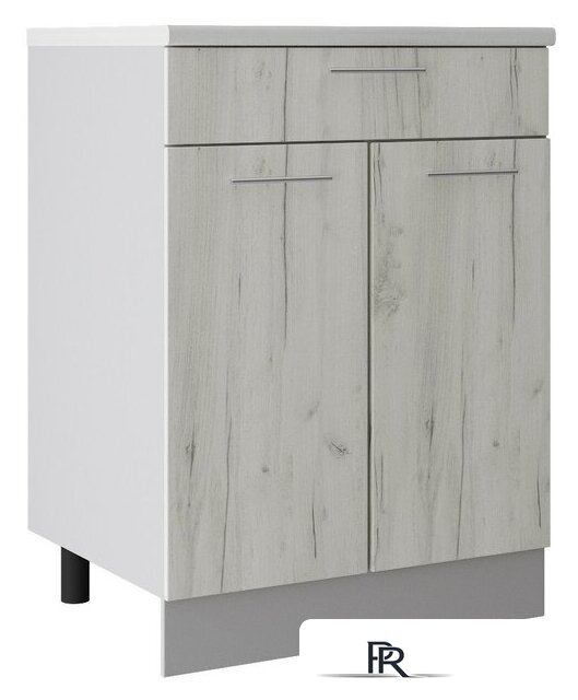 Шкаф напольный Артём-Мебель 600мм СН-114.06-Ш (ДСП дуб крафт белый) - Изображение №1 — Интернет-магазин ПроЗаказ