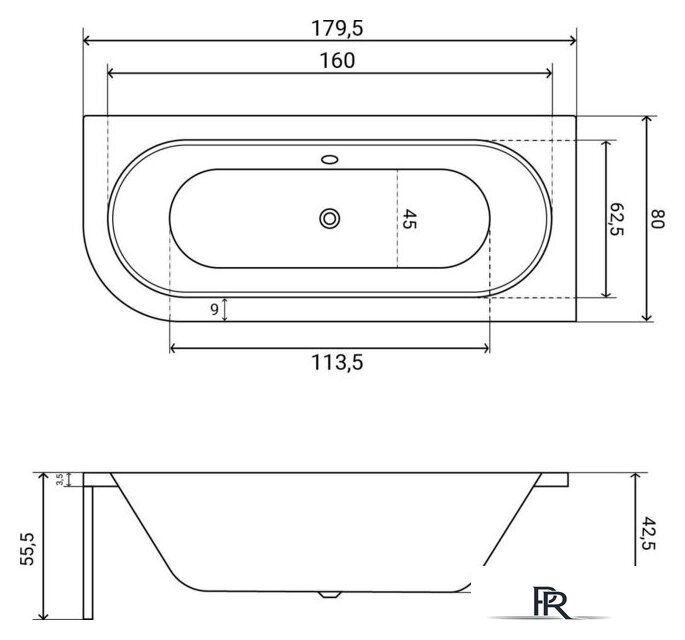 Ванна Lauter Bliss 180х80 P 21201082P - Изображение №30 — Интернет-магазин ПроЗаказ