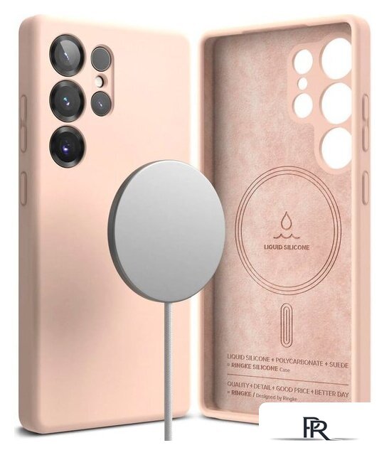 Чехол для телефона Ringke Silicone Magnetic для Galaxy S25 Ultra Pink Sand - Изображение №1 — Интернет-магазин ПроЗаказ
