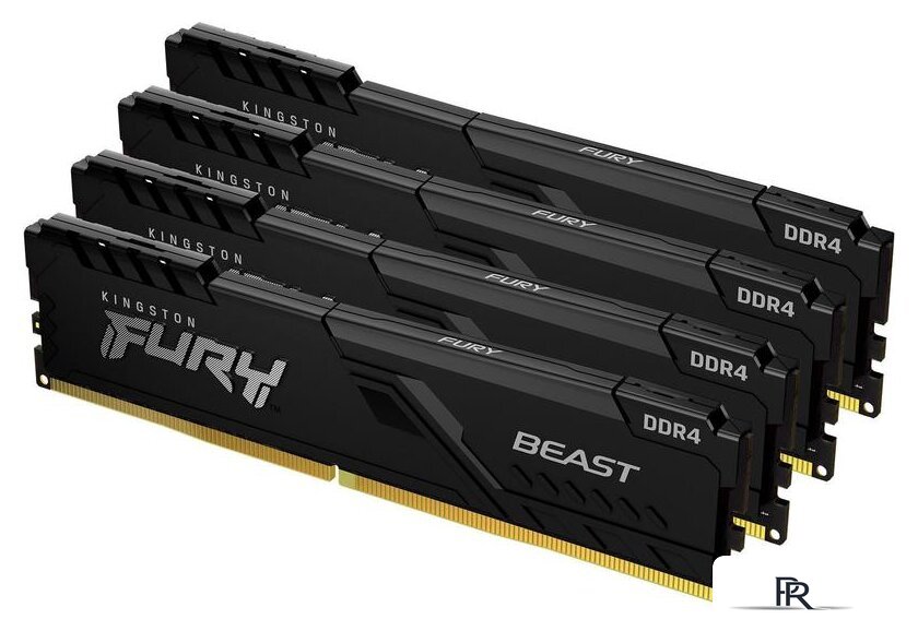Оперативная память Kingston FURY Beast 4x32GB DDR4 PC4-25600 KF432C16BBK4/128 - Изображение №1 — Интернет-магазин ПроЗаказ