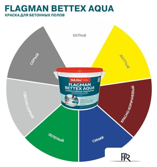 Краска MAV Flagman Bettex Aqua 11 л (серый матовый) - Изображение №2 — Интернет-магазин ПроЗаказ