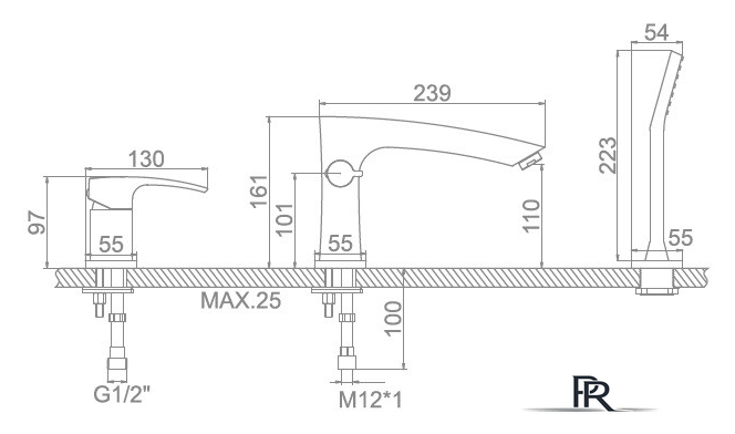 Смеситель Ledeme L1198 - Изображение №2 — Интернет-магазин ПроЗаказ