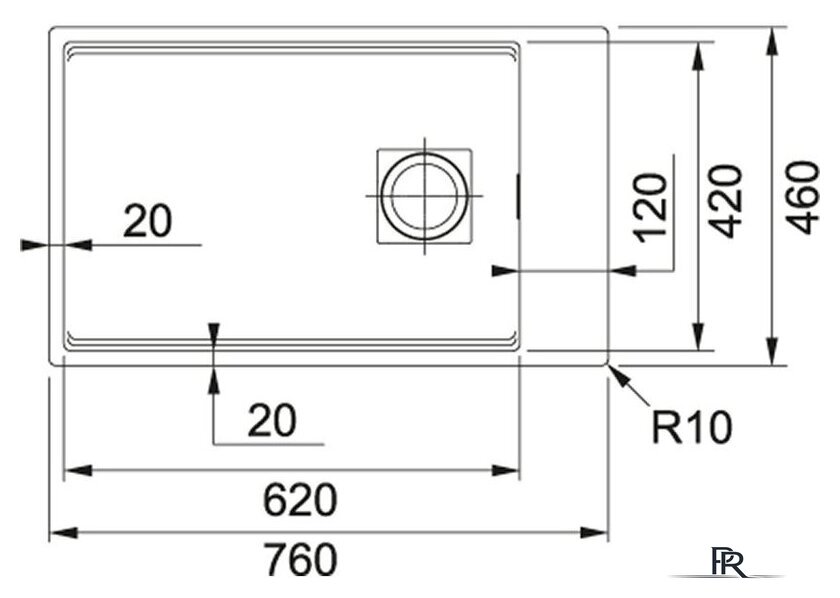Кухонная мойка Franke Kanon KNG 110-62 125.0528.618 (кофе) - Изображение №2 — Интернет-магазин ПроЗаказ