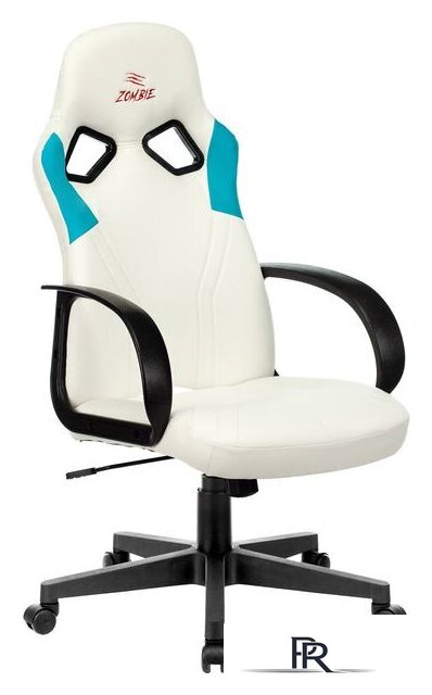 Игровое (геймерское) кресло Zombie Runner (белый/голубой) - Изображение №1 — Интернет-магазин ПроЗаказ