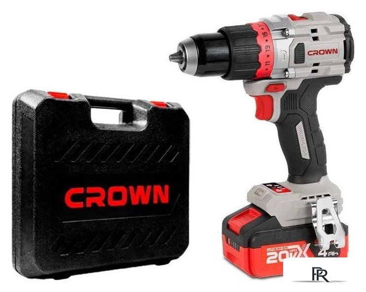 Ударная дрель-шуруповерт Crown CT21127HMX-4 BMC (с 2-мя АКБ, кейс) - Изображение №1 — Интернет-магазин ПроЗаказ
