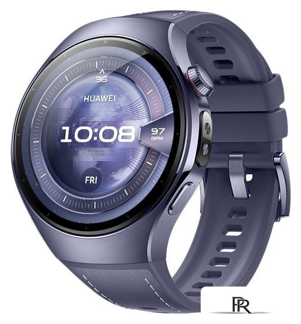 Умные часы Huawei Watch 5 46 мм (фиолетовый, с фиолетовым силиконовым ремешком, международная версия) - Изображение №1 — Интернет-магазин ПроЗаказ