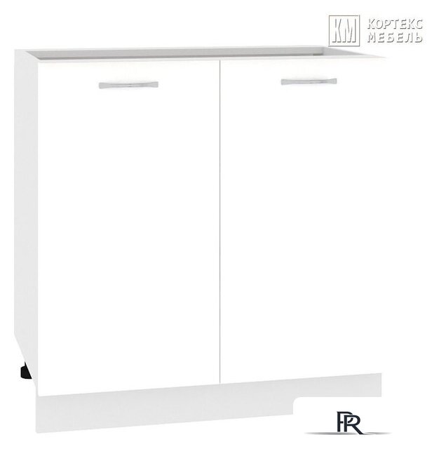 Шкаф напольный Кортекс-мебель Корнелия Лира НШ80р (белый/королевский опал) - Изображение №1 — Интернет-магазин ПроЗаказ