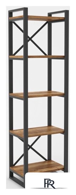 Стеллаж Hype Mebel Стандарт 50x170 (черный/дуб галифакс олово) - Изображение №1 — Интернет-магазин ПроЗаказ