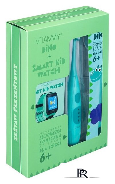 Электрическая зубная щетка Vitammy Dino (зеленый) + часы Smart Kid Watch (зеленый) TOW018748 - Изображение №1 — Интернет-магазин ПроЗаказ