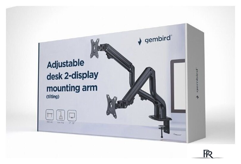 Кронштейн для монитора Gembird MA-DA2-02 - Изображение №3 — Интернет-магазин ПроЗаказ