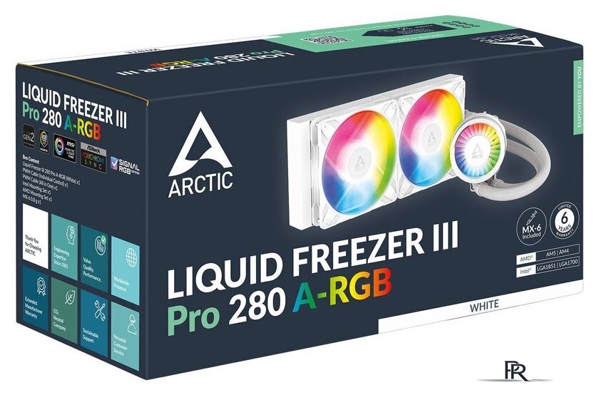 Система жидкостного охлаждения для процессора Arctic Liquid Freezer III Pro 280 A-RGB ACFRE00187A - Изображение №6 — Интернет-магазин ПроЗаказ