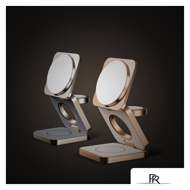 Беспроводное зарядное Momax Q2.Mag 3-in-1 UD31L (титановый) - Изображение №12 — Интернет-магазин ПроЗаказ