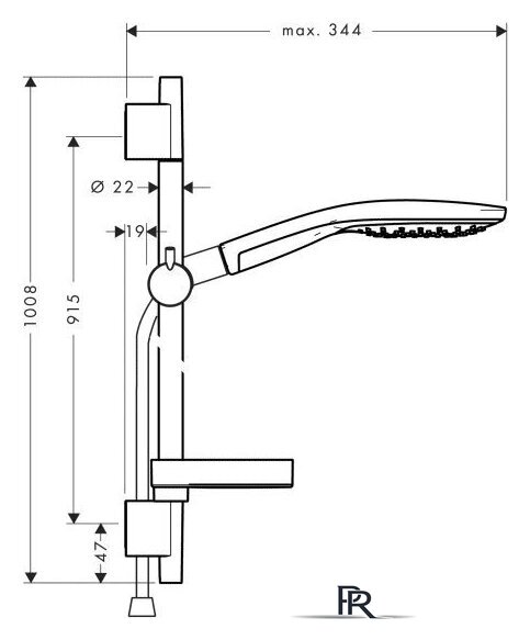 Душевой гарнитур  Hansgrohe Raindance Select S 150 (27803400) - Изображение №2 — Интернет-магазин ПроЗаказ
