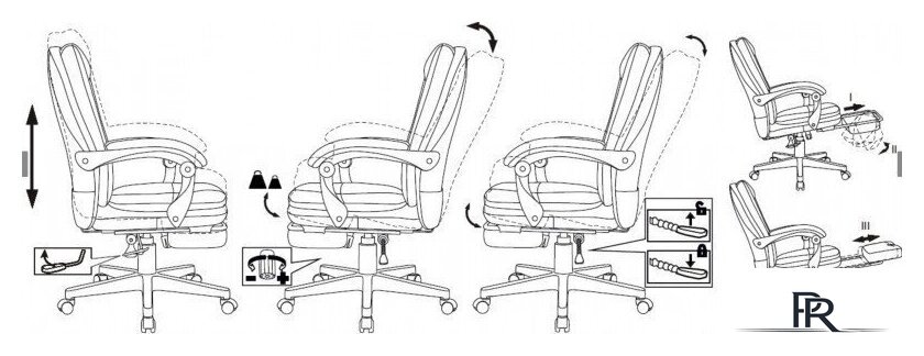 Офисное кресло Бюрократ CH-824MSG-BF (черный) - Изображение №14 — Интернет-магазин ПроЗаказ