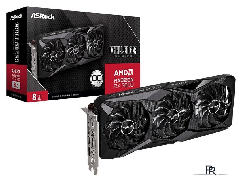 Видеокарта ASRock Radeon RX 7600 Challenger Pro 8GB OC RX 7600 CLP 8GO - Изображение №8 — Интернет-магазин ПроЗаказ