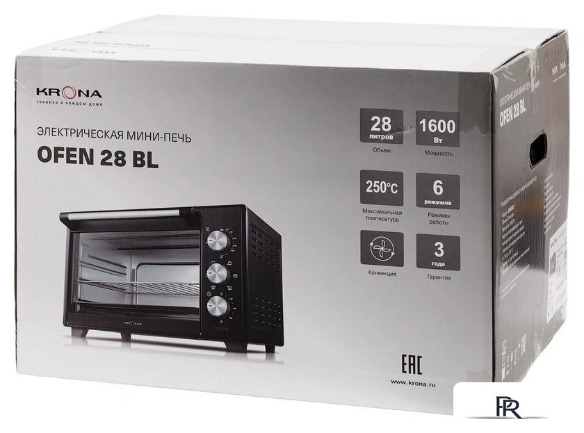 Мини-печь Krona Ofen 28 BL - Изображение №15 — Интернет-магазин ПроЗаказ