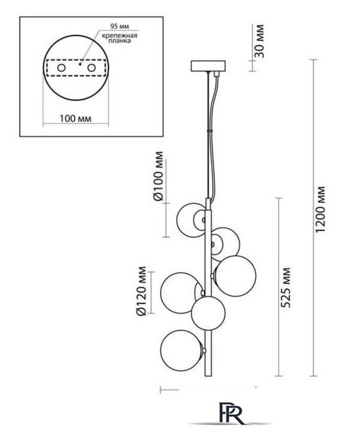 Подвесная люстра Odeon Light Tovi 4818/6 - Изображение №4 — Интернет-магазин ПроЗаказ