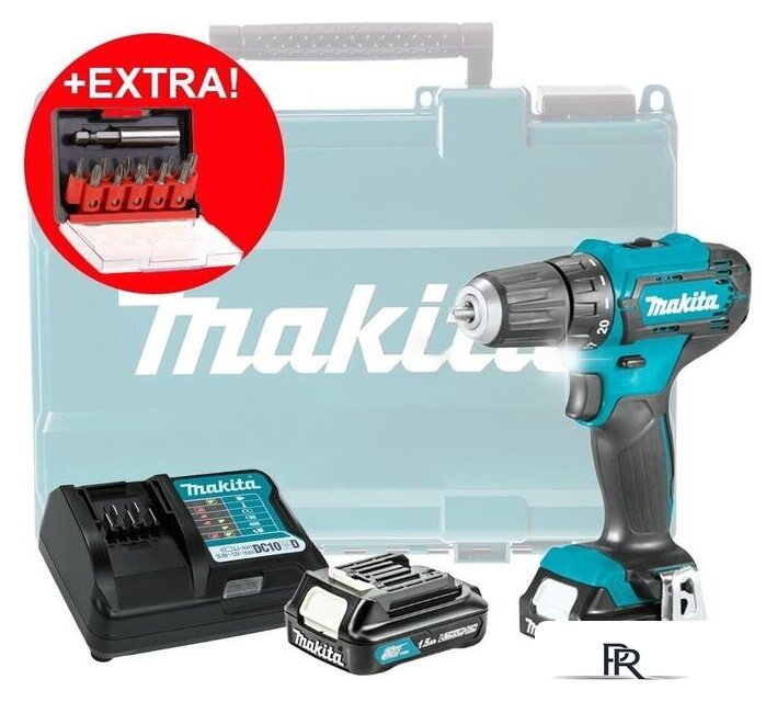 Дрель-шуруповерт Makita DF333DYX14 (с 2-мя АКБ, кейс +набор оснастки) - Изображение №2 — Интернет-магазин ПроЗаказ