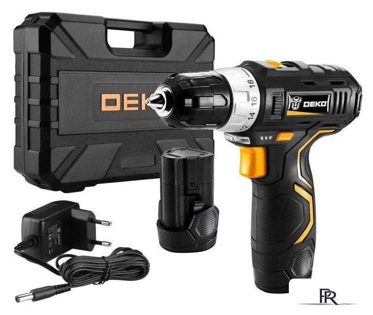 Дрель-шуруповерт Deko GCD12DU3 SET 4 063-4140 (с 2-мя АКБ, кейс, набор оснастки) - Изображение №2 — Интернет-магазин ПроЗаказ