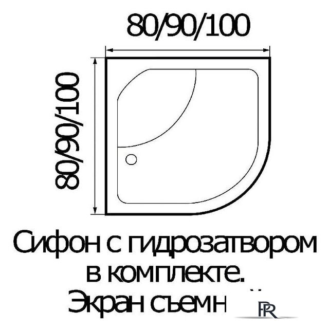 Душевой поддон River Wemor 80/43 C - Изображение №3 — Интернет-магазин ПроЗаказ