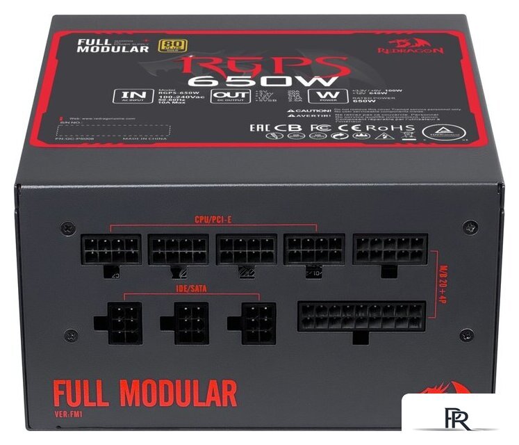 Блок питания Redragon RGPS-650W 70487 - Изображение №2 — Интернет-магазин ПроЗаказ
