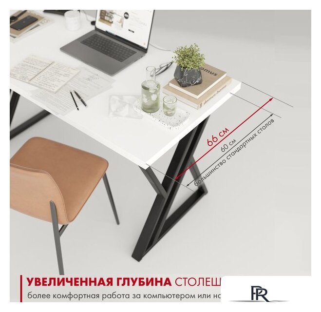 Стол Домус Гранд 12.016.401.02 (белый/металл черный) - Изображение №3 — Интернет-магазин ПроЗаказ