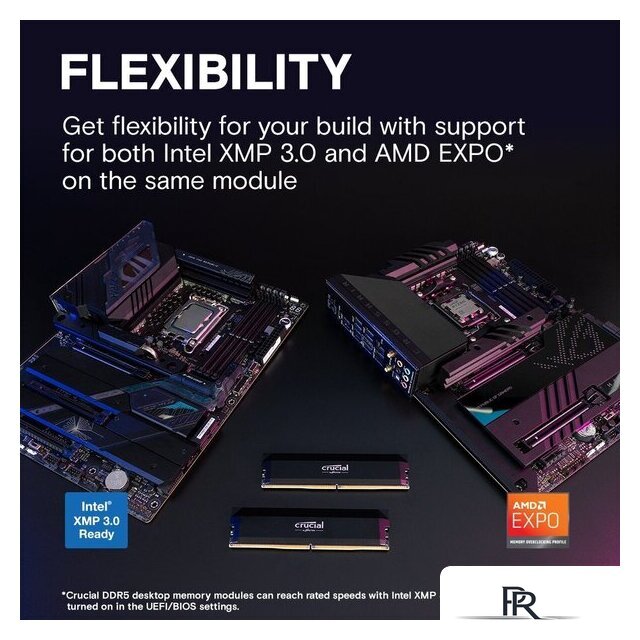 Оперативная память Crucial Pro Overclocking Edition 2x16ГБ DDR5 6000 МГц CP2K16G60C36U5B - Изображение №6 — Интернет-магазин ПроЗаказ