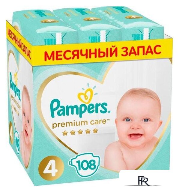 Подгузники Pampers Premium Care 4 (108 шт) - Изображение №1 — Интернет-магазин ПроЗаказ