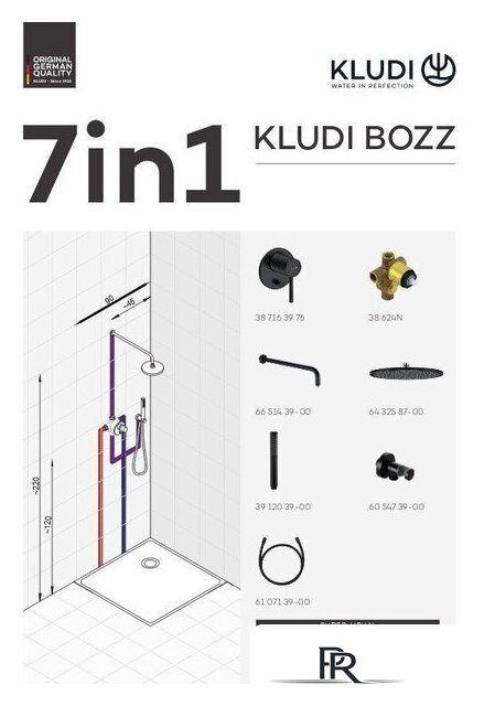 Душевая система  Kludi Bozz 387363976 - Изображение №7 — Интернет-магазин ПроЗаказ