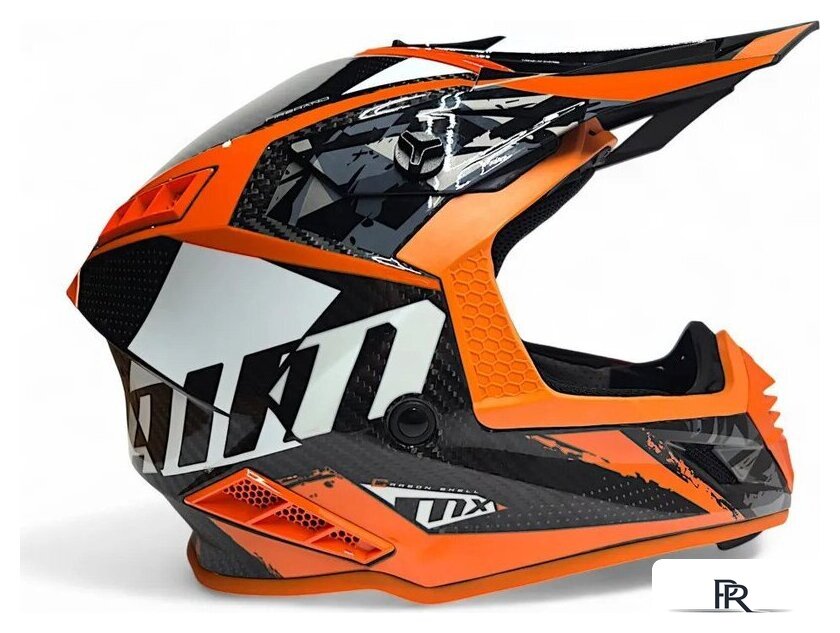Мотошлем AIM RH855 Carbon Terrain RH855T-DBO-M (M, черный/оранжевый) - Изображение №5 — Интернет-магазин ПроЗаказ
